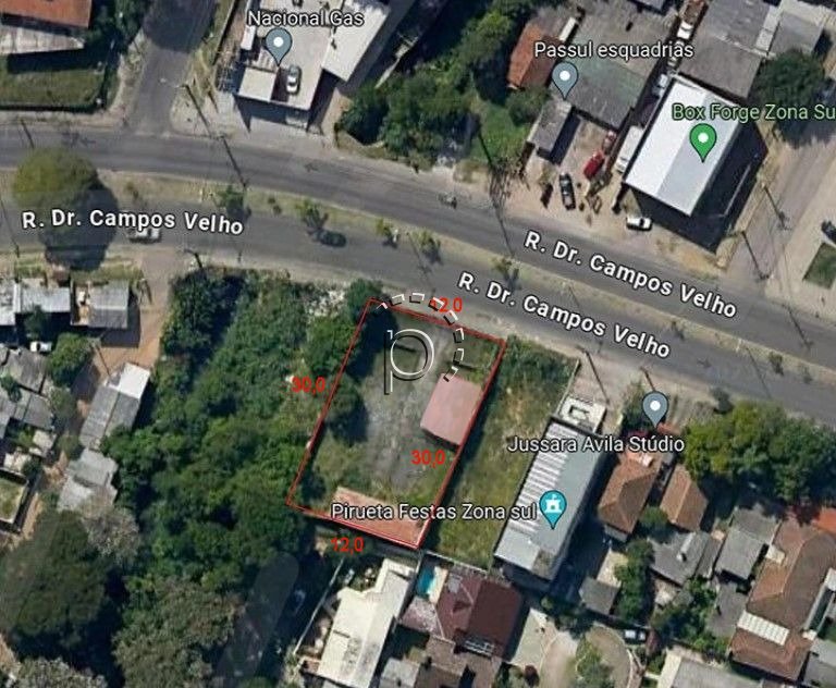 Terreno à venda com 360m² no bairro Cristal em Porto Alegre