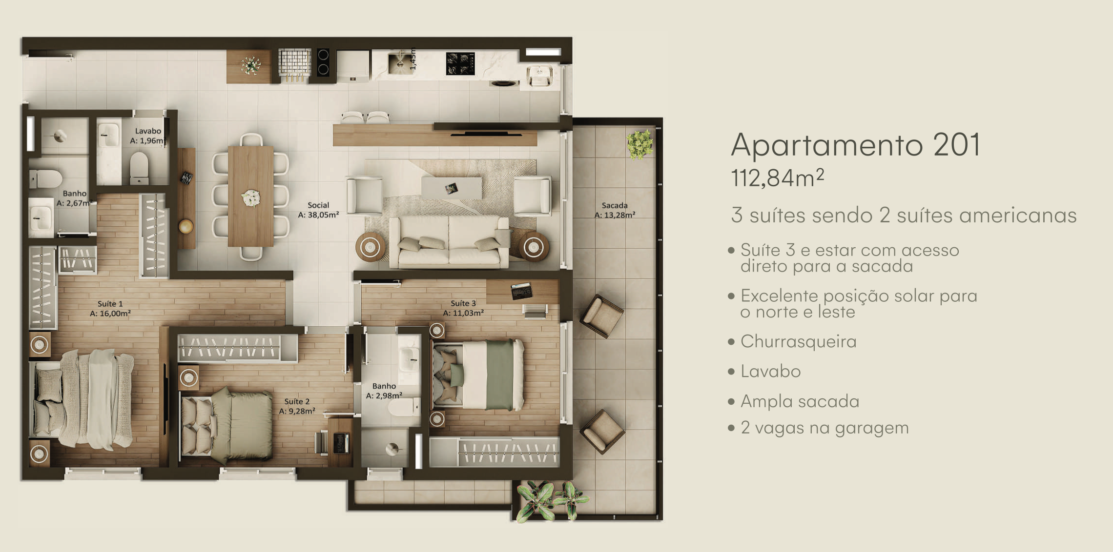 Apartamento à venda com 88m², 2 quartos, 1 suíte, 2 vagas no bairro Tristeza em Porto Alegre - Foto 5