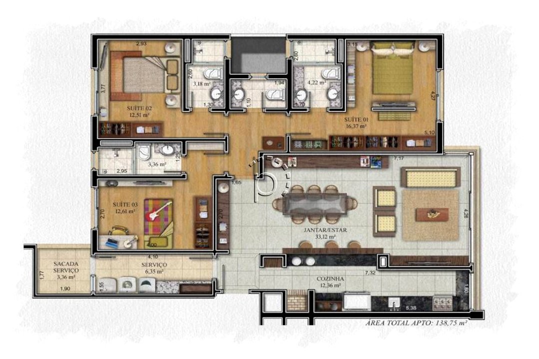 Apartamento à venda com 138m², 3 quartos, 3 suítes, 3 vagas no bairro Cristal em Porto Alegre - Foto 20